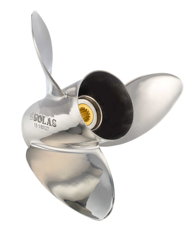 Stålpropell "Scorpion", SOLAS. Passer til Suzuki DT150-225 HK